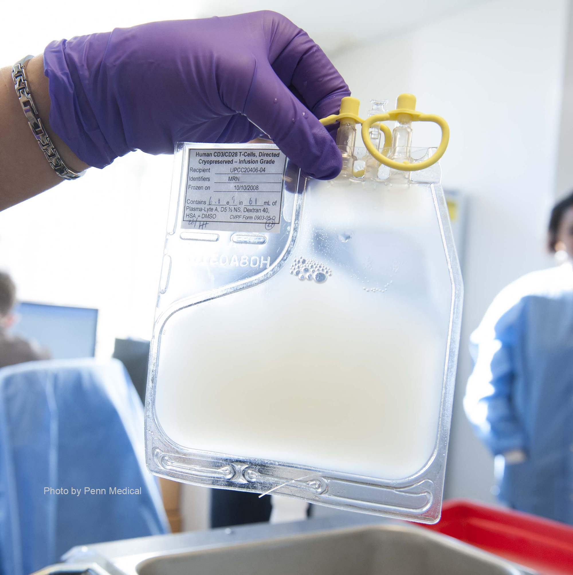CAR T infusion bag - Photo by Penn Medical