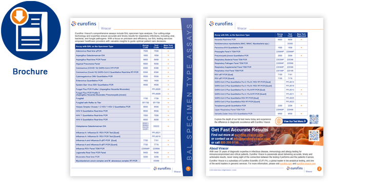 BAL Specimen Type Assays Brochure